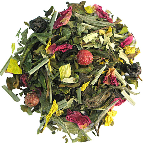 Mengeling van groene en witte thee - Kir Royal